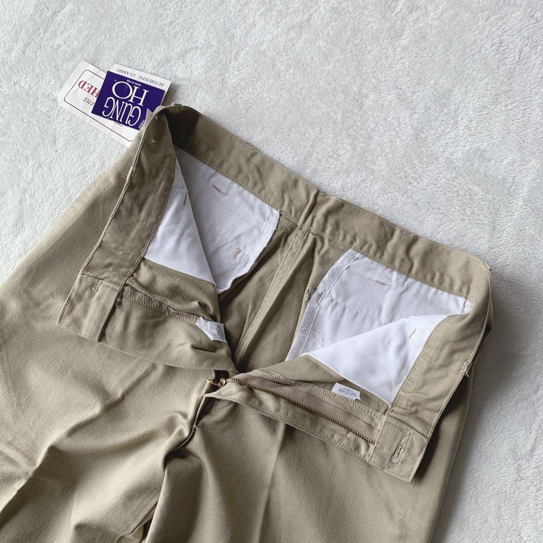 デッドストック！USA製 GUNG HO ガンホー パンツ ワンタック チノパン