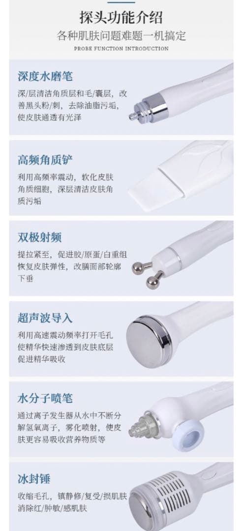 【6IN1】ハイドラフェイシャル　6ヘッド