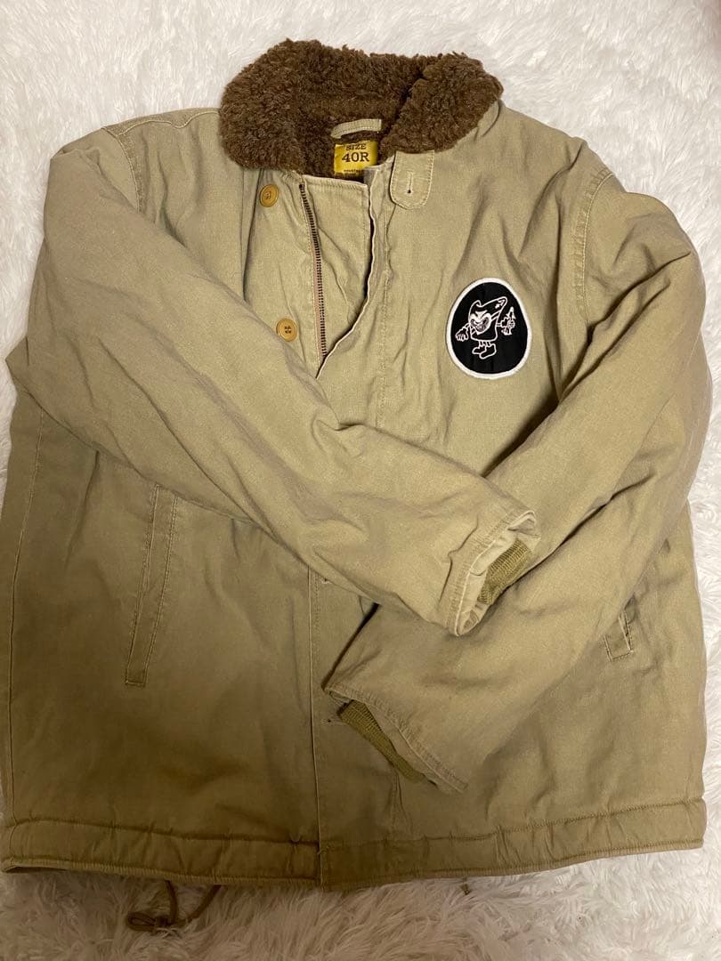 N-1タイプ デッキジャケット THE BLACK ACES ボア 40R