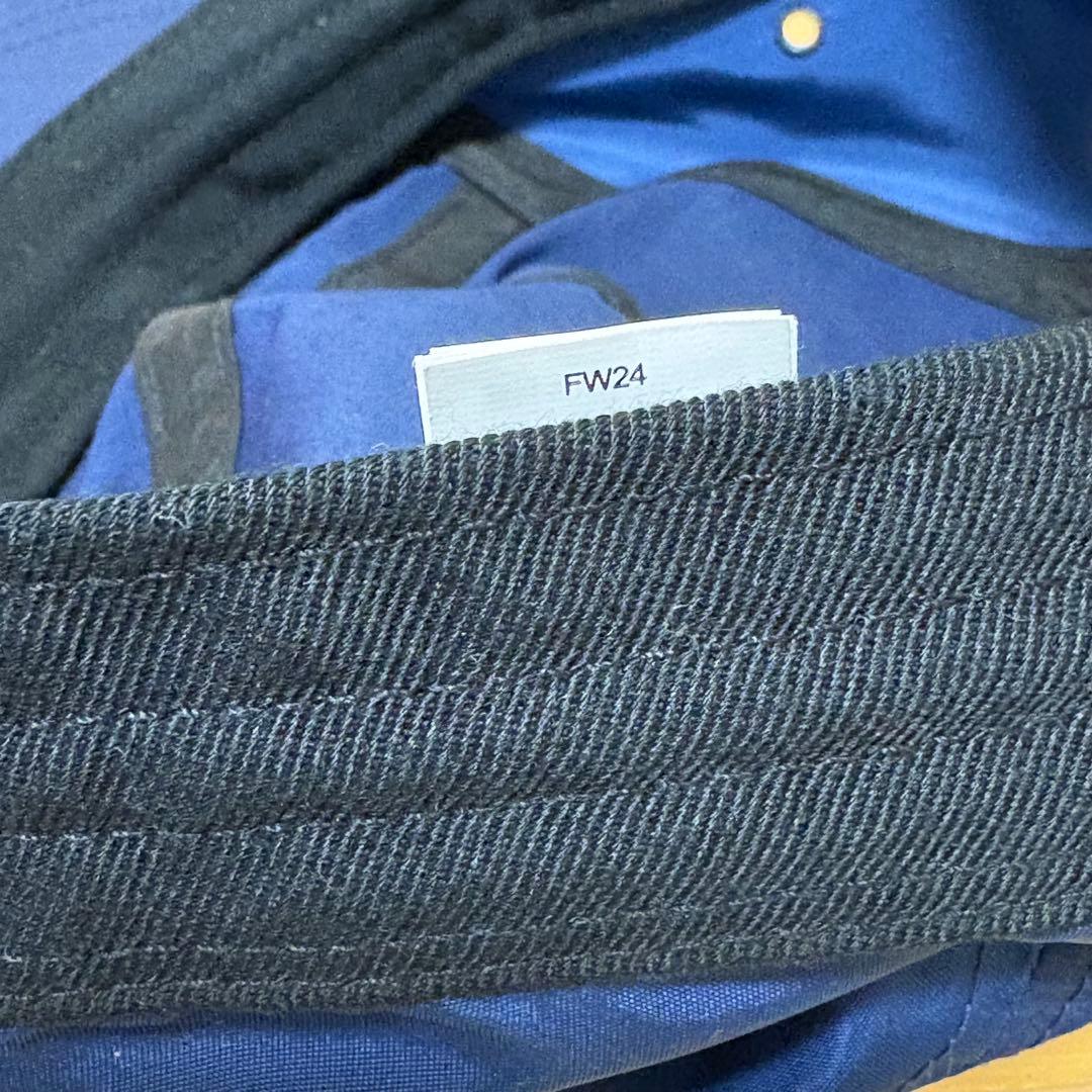 シュプリーム　格子柄　チェック柄　ジェットキャップ　キャンプキャップ　ネイビー