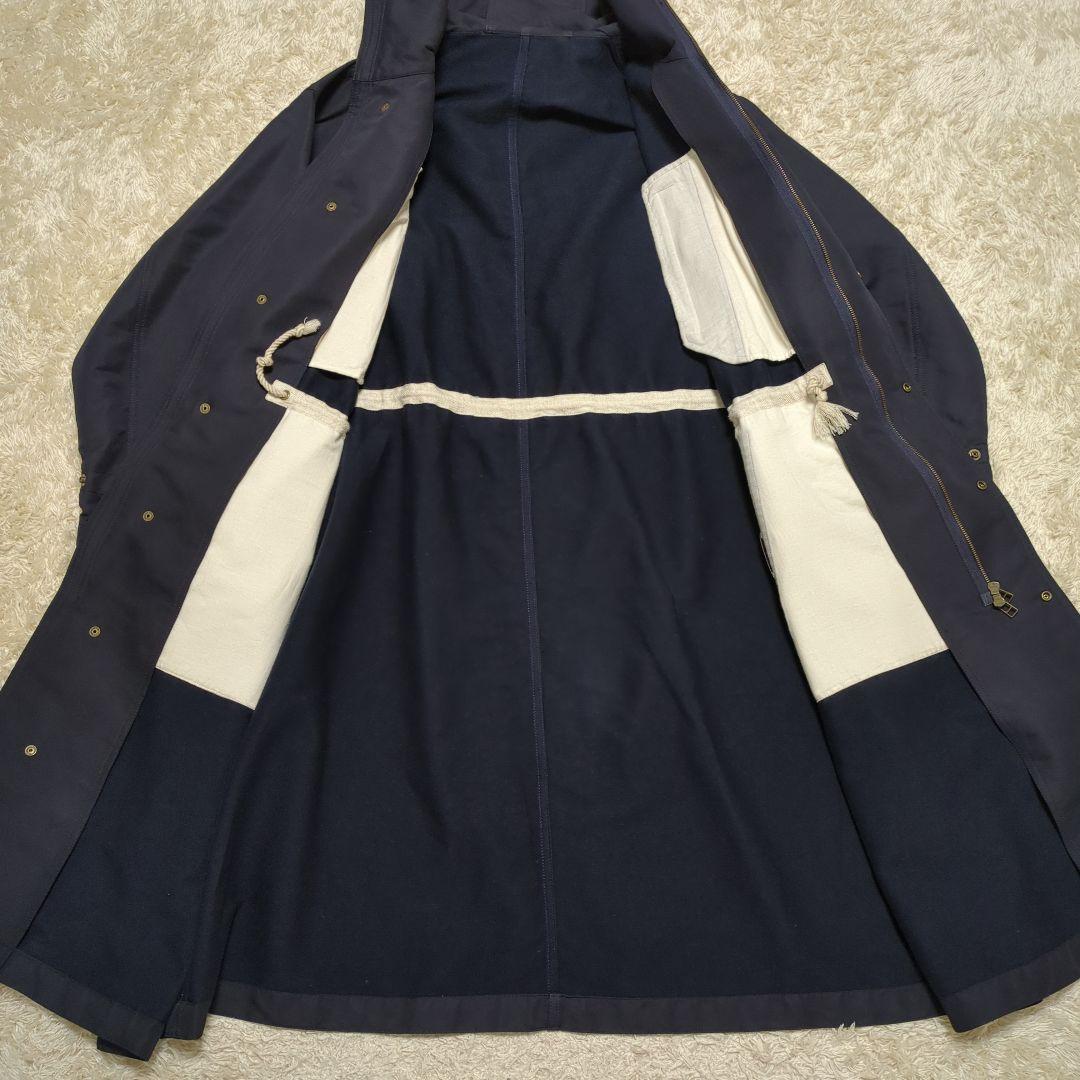 【美品】ハーヴェルスタジオ モッズコート ネイビー レディース 38