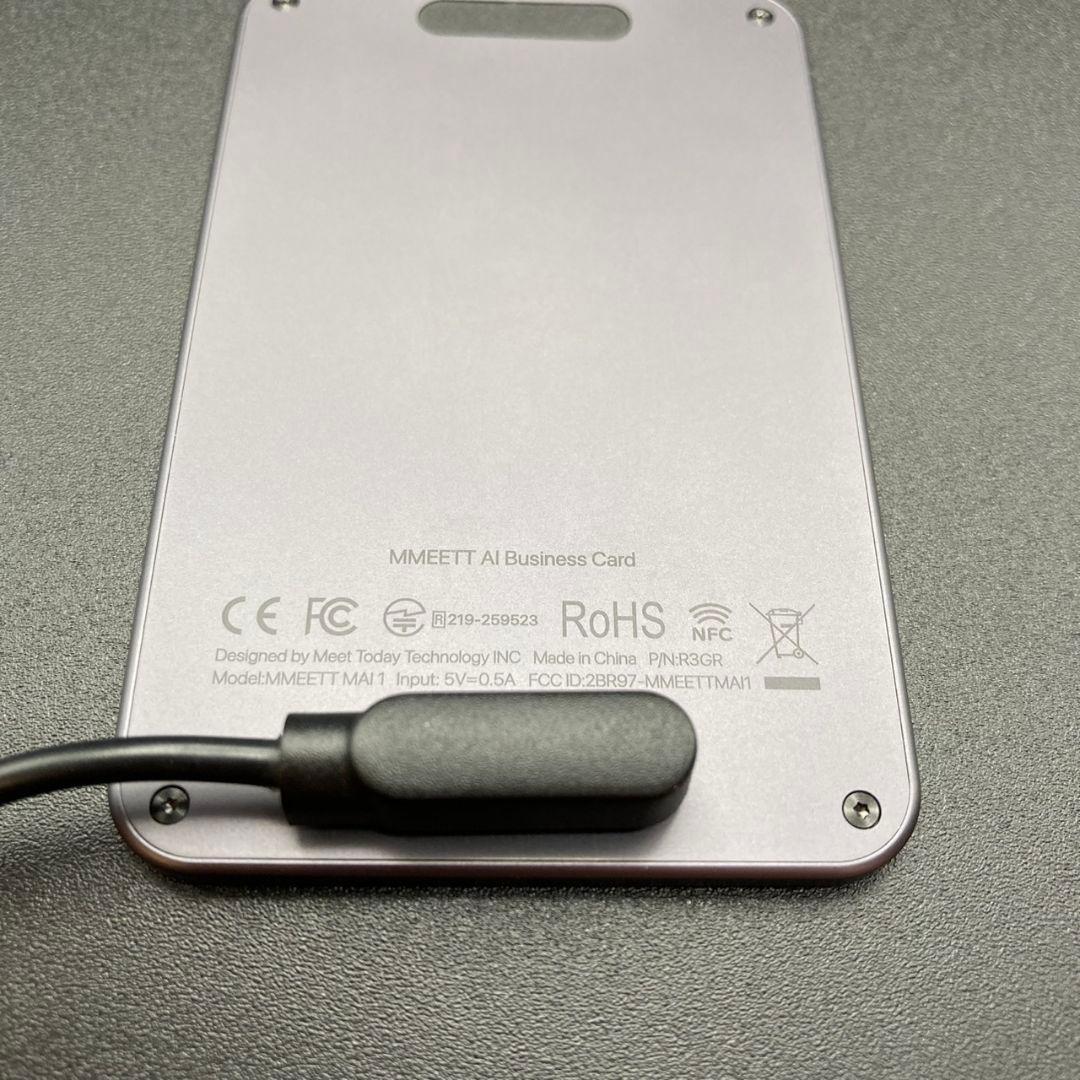 ✨希少✨MMEETT AI名刺｜NFC対応｜会議録音・翻訳 ピンク