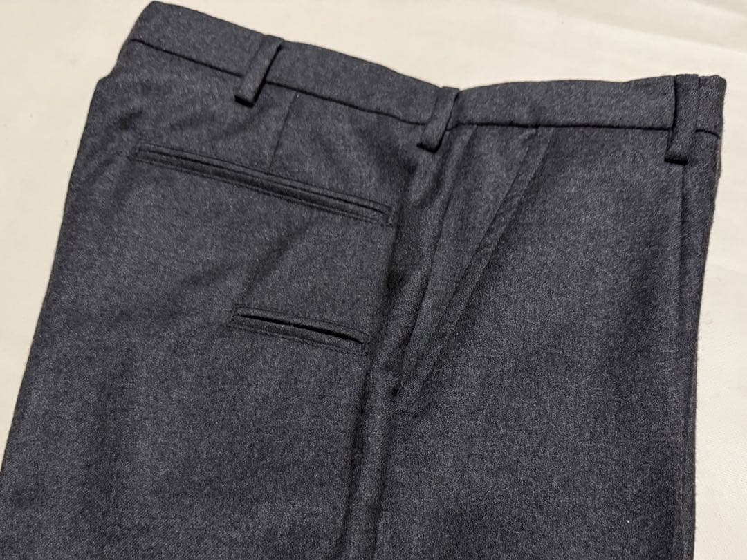 GERMANO ジェルマーノ ウールフランネル1プリーツパンツ 46