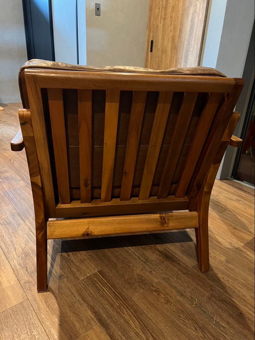 ☆WTWダブルティー☆TISMOティズモ☆1人掛けソファ☆レザーとストライプ☆