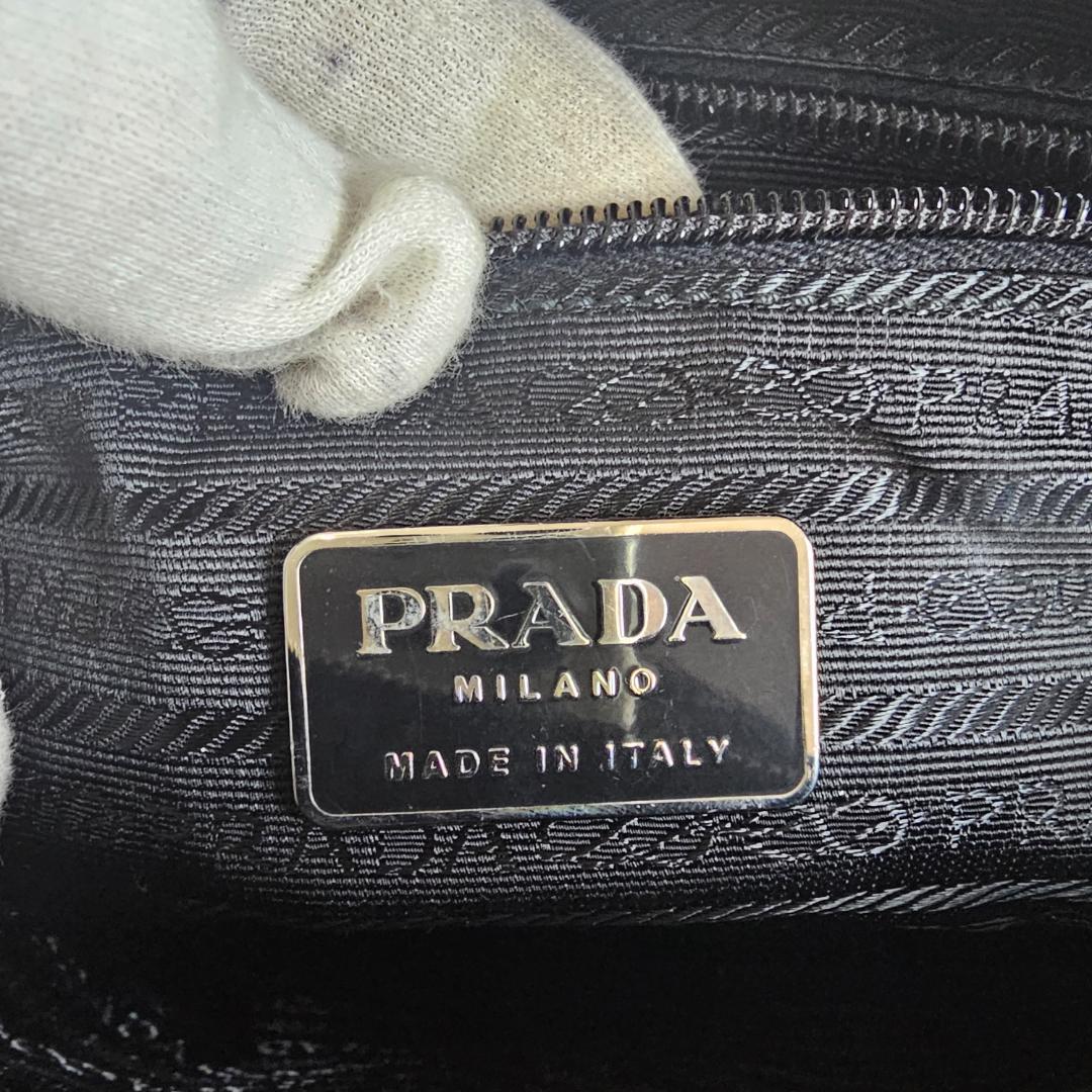 希少 PRADA フェルト トートバッグ チャコール 42