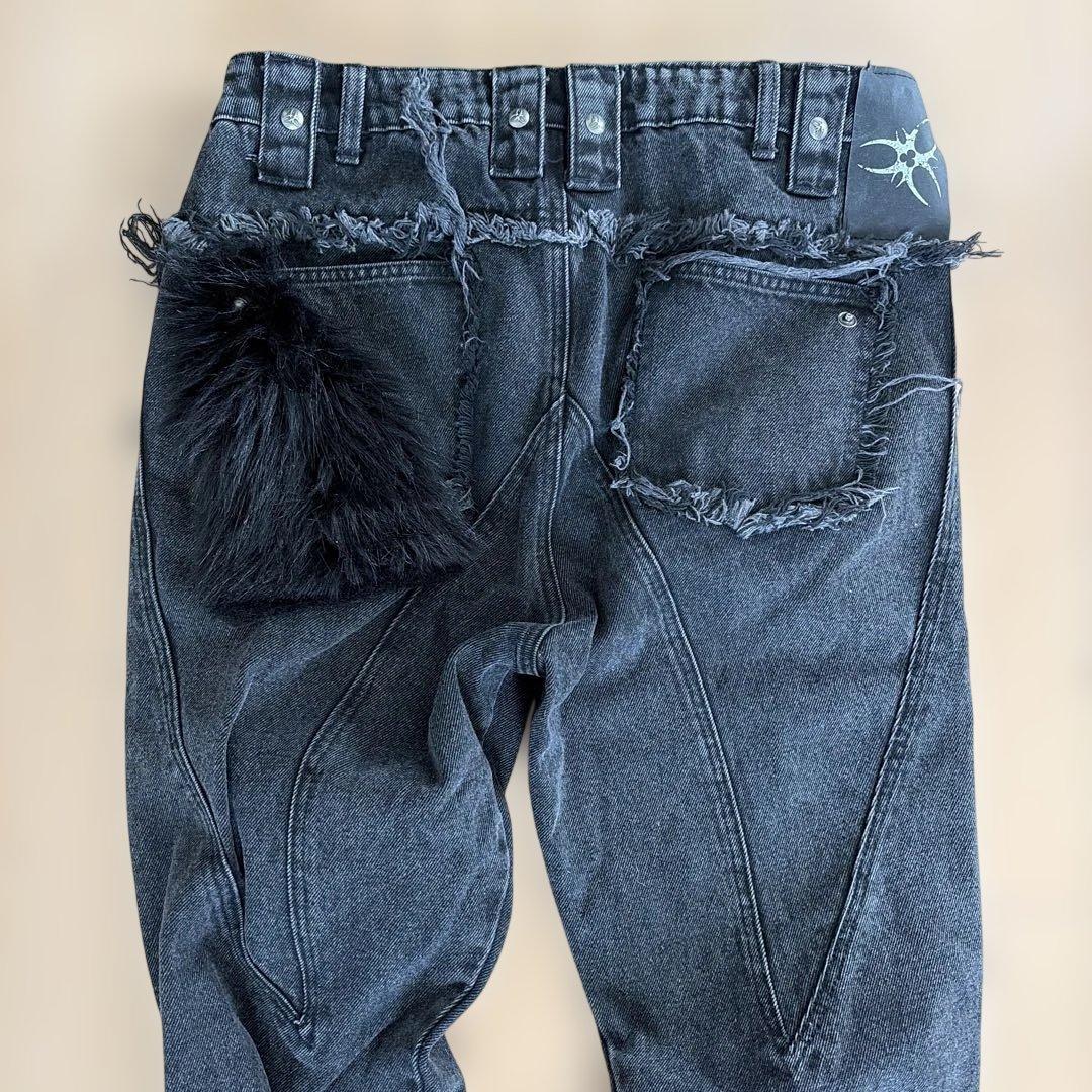 パンツ cozy worldwide fur flare jeans