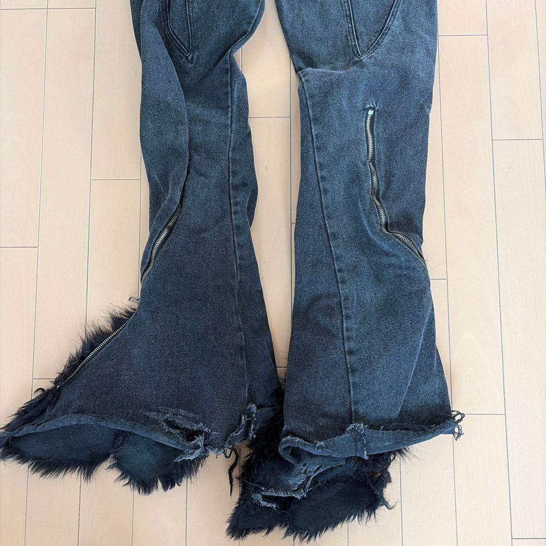 パンツ cozy worldwide fur flare jeans