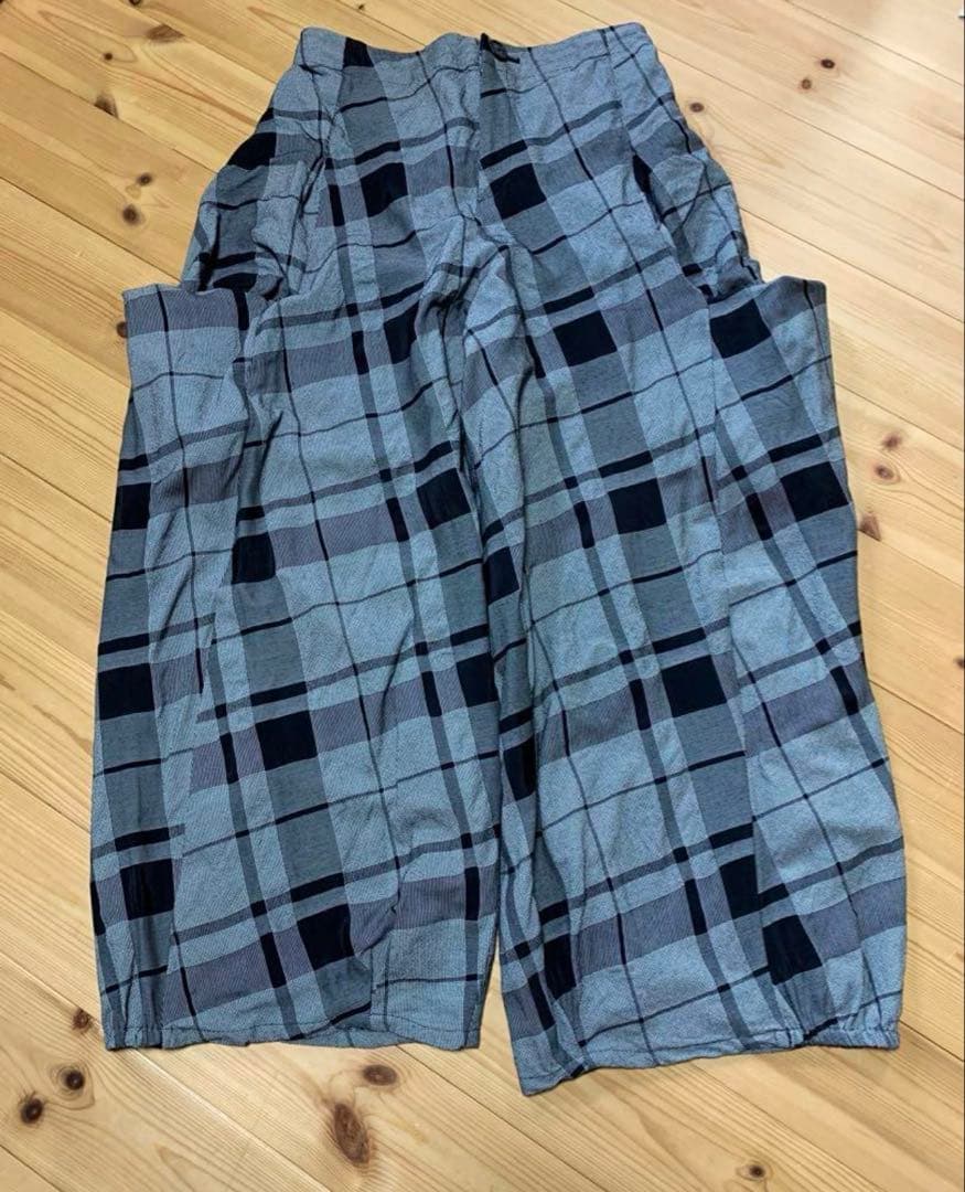 芽風　チェック柄ガウチョパンツ2枚セット！