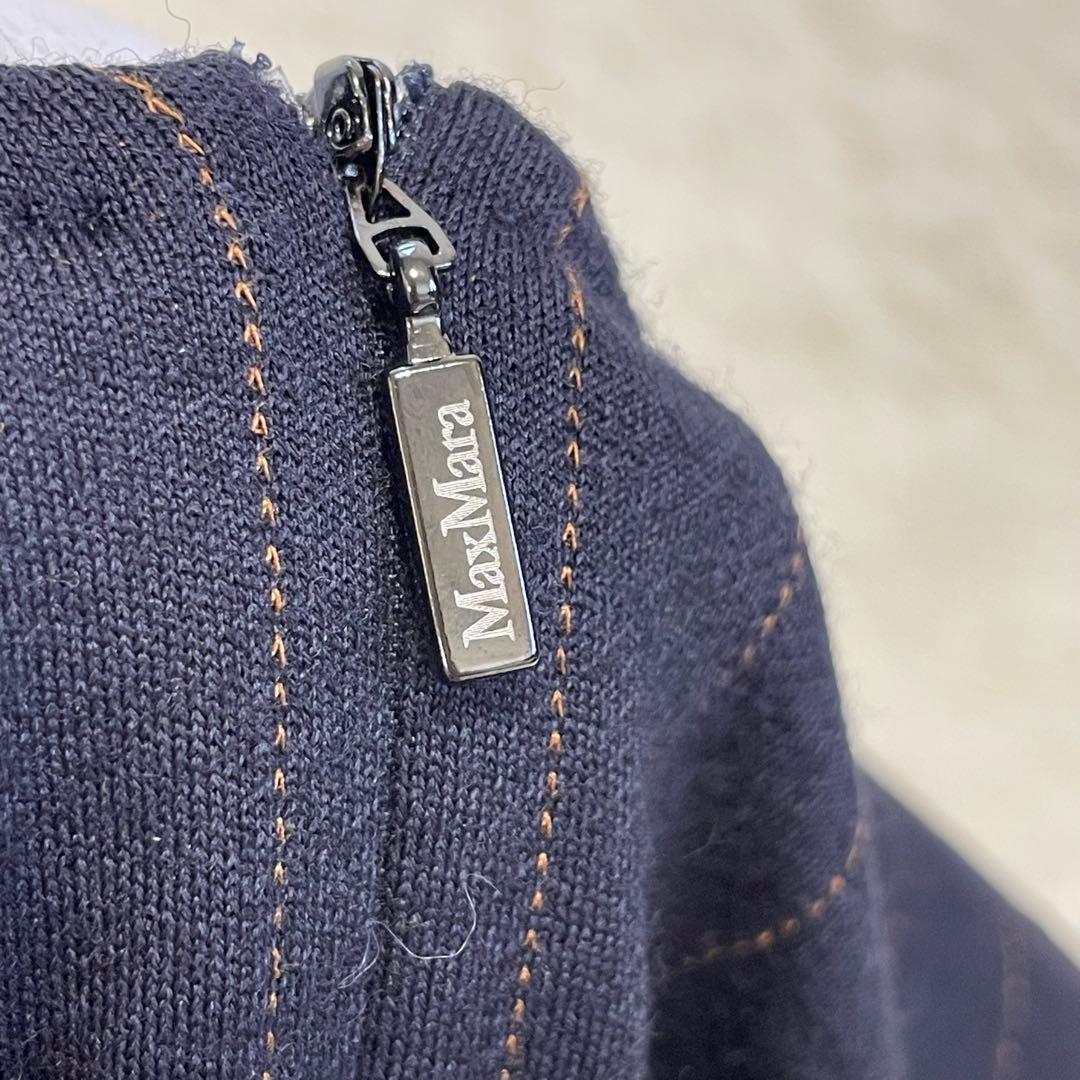 美品 MaxMara マックスマーラ ワンピース フォーマル ストライプ 白タグ