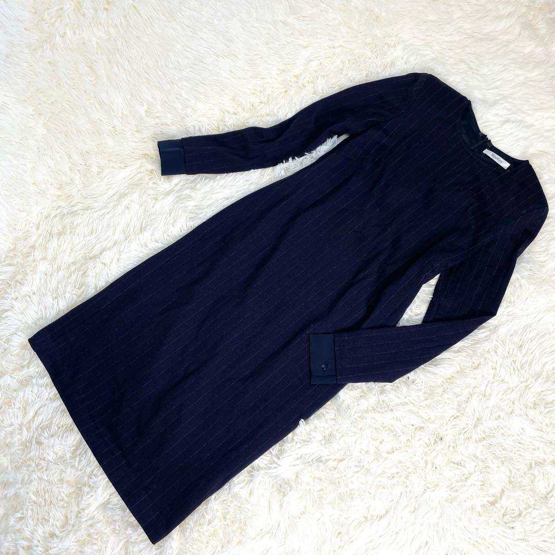 美品 MaxMara マックスマーラ ワンピース フォーマル ストライプ 白タグ
