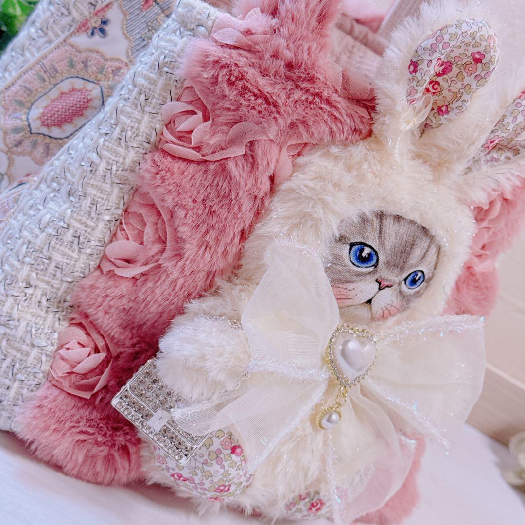☆*☆様 コヤンイサムチョン♡新作♡薔薇ファー×インド刺繍ルミちゃんのキューブト