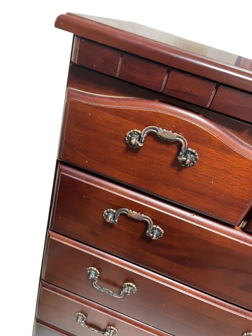 ダークブラウン 木製 タンス チェスト　アンティーク　インテリア　家具　棚