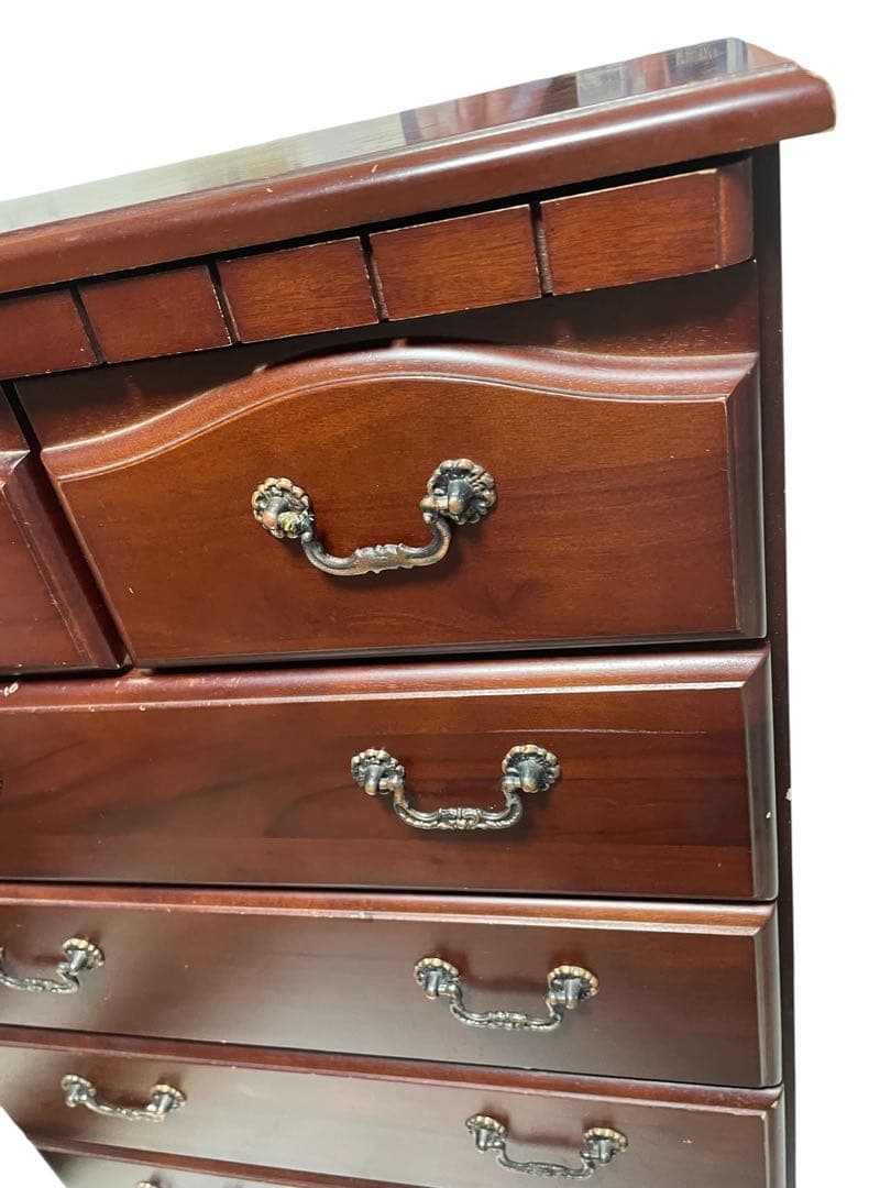 ダークブラウン 木製 タンス チェスト　アンティーク　インテリア　家具　棚