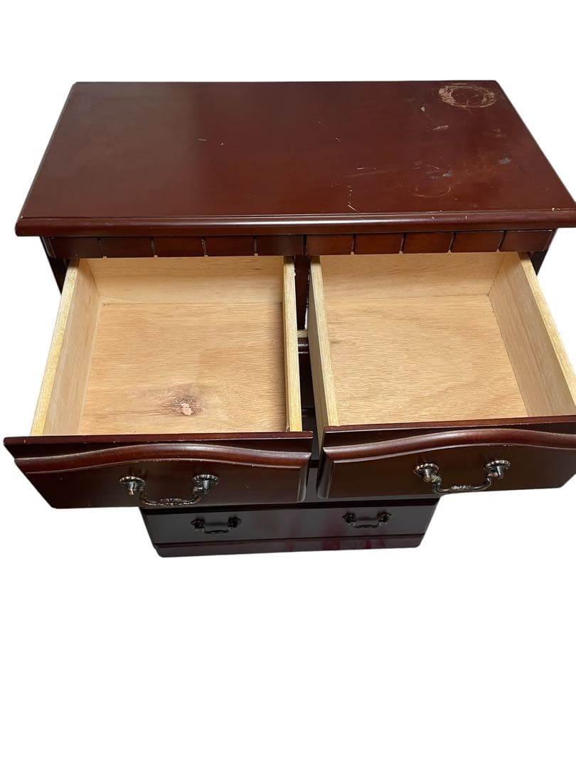 ダークブラウン 木製 タンス チェスト　アンティーク　インテリア　家具　棚