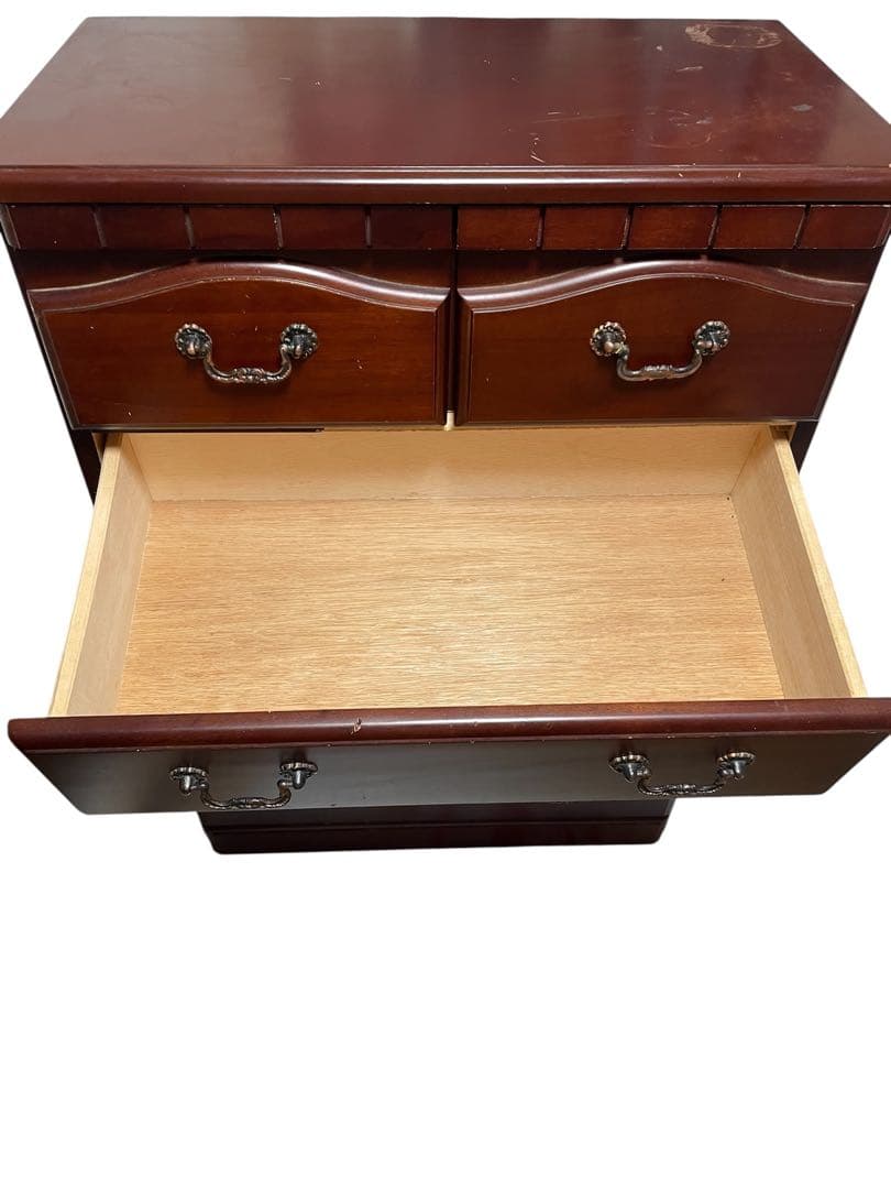 ダークブラウン 木製 タンス チェスト　アンティーク　インテリア　家具　棚