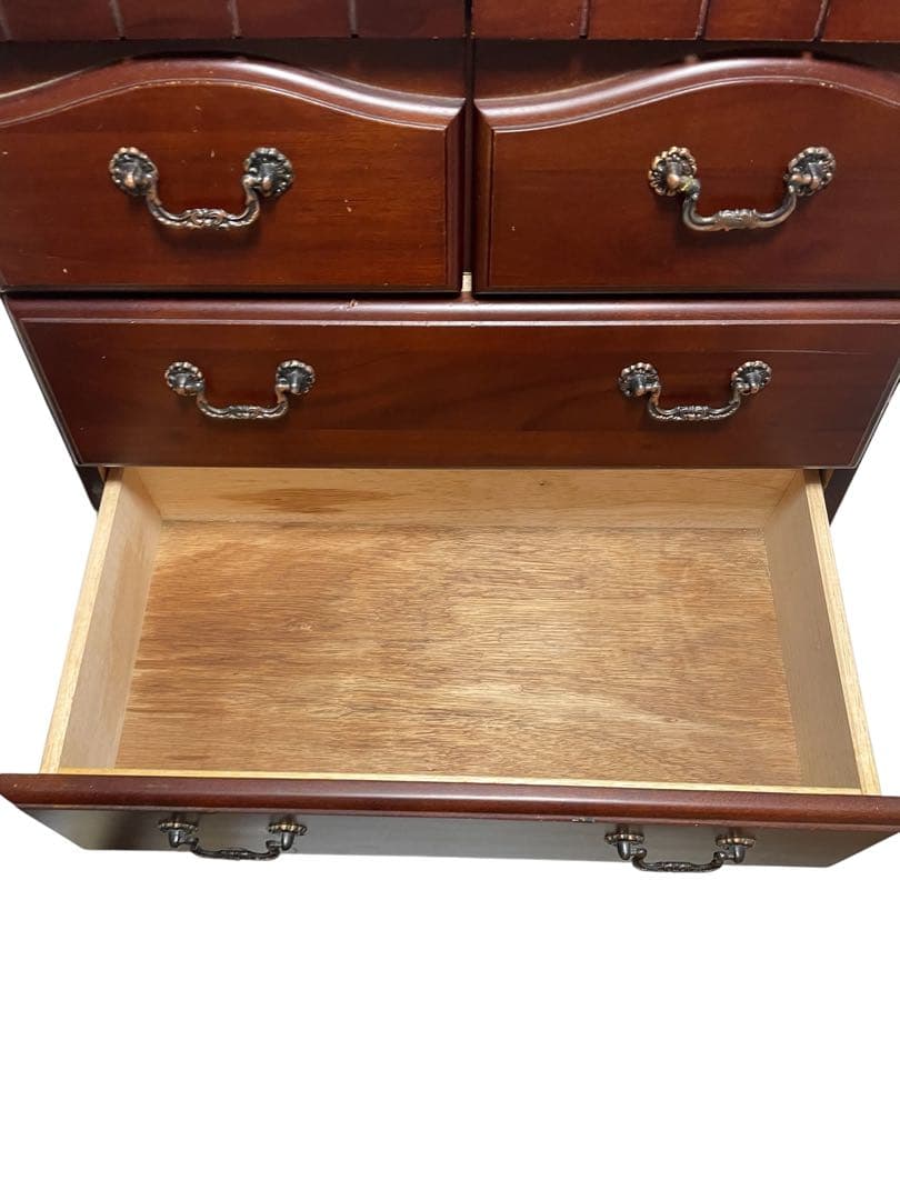 ダークブラウン 木製 タンス チェスト　アンティーク　インテリア　家具　棚