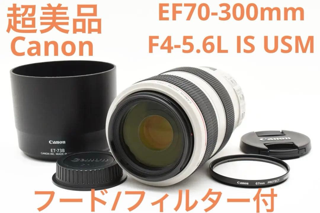 超美品 Canon EF 70-300 4-5.6L IS USM　フィルタ付
