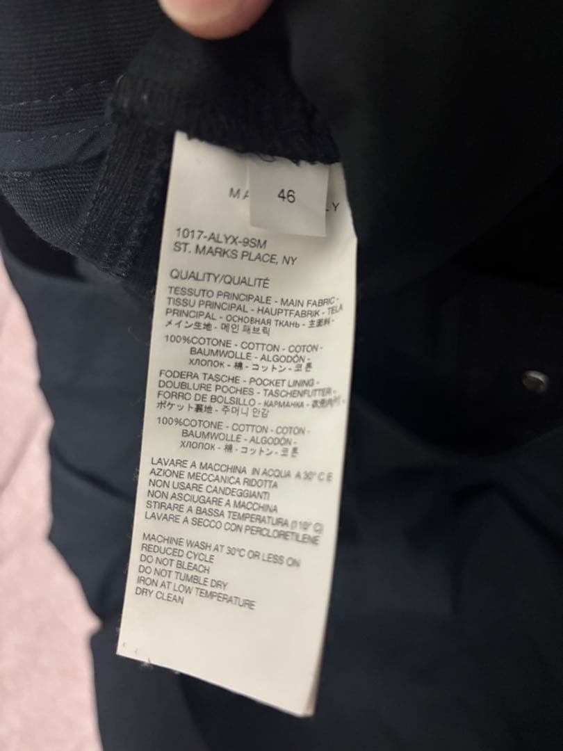 1017 ALYX 9SM ブラックワイドカーゴパンツ