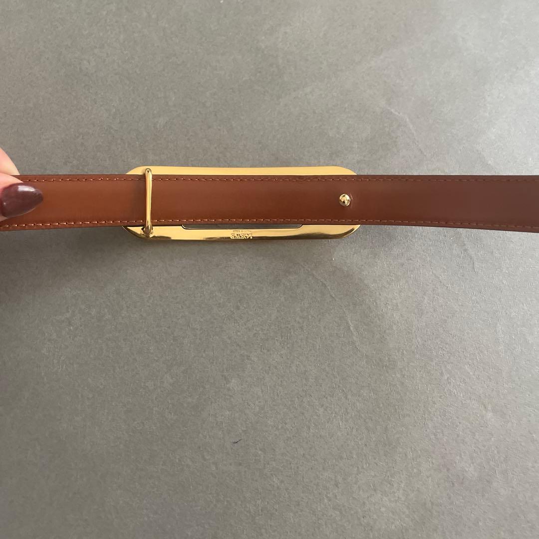 LOEWE ブラックレザーベルト 30-75