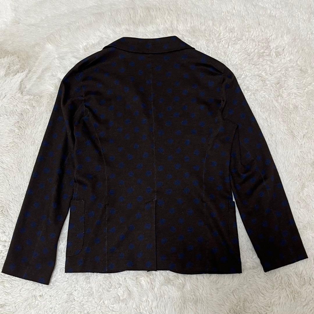 現行　近年モデル　45R テーラード ジャケット　ドット　ウール　茶色　紺　3