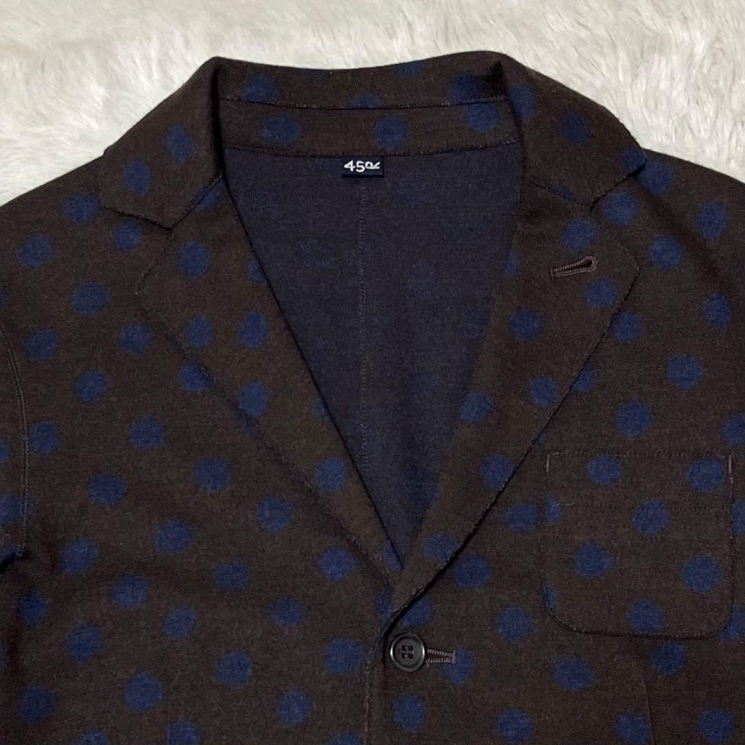 現行　近年モデル　45R テーラード ジャケット　ドット　ウール　茶色　紺　3