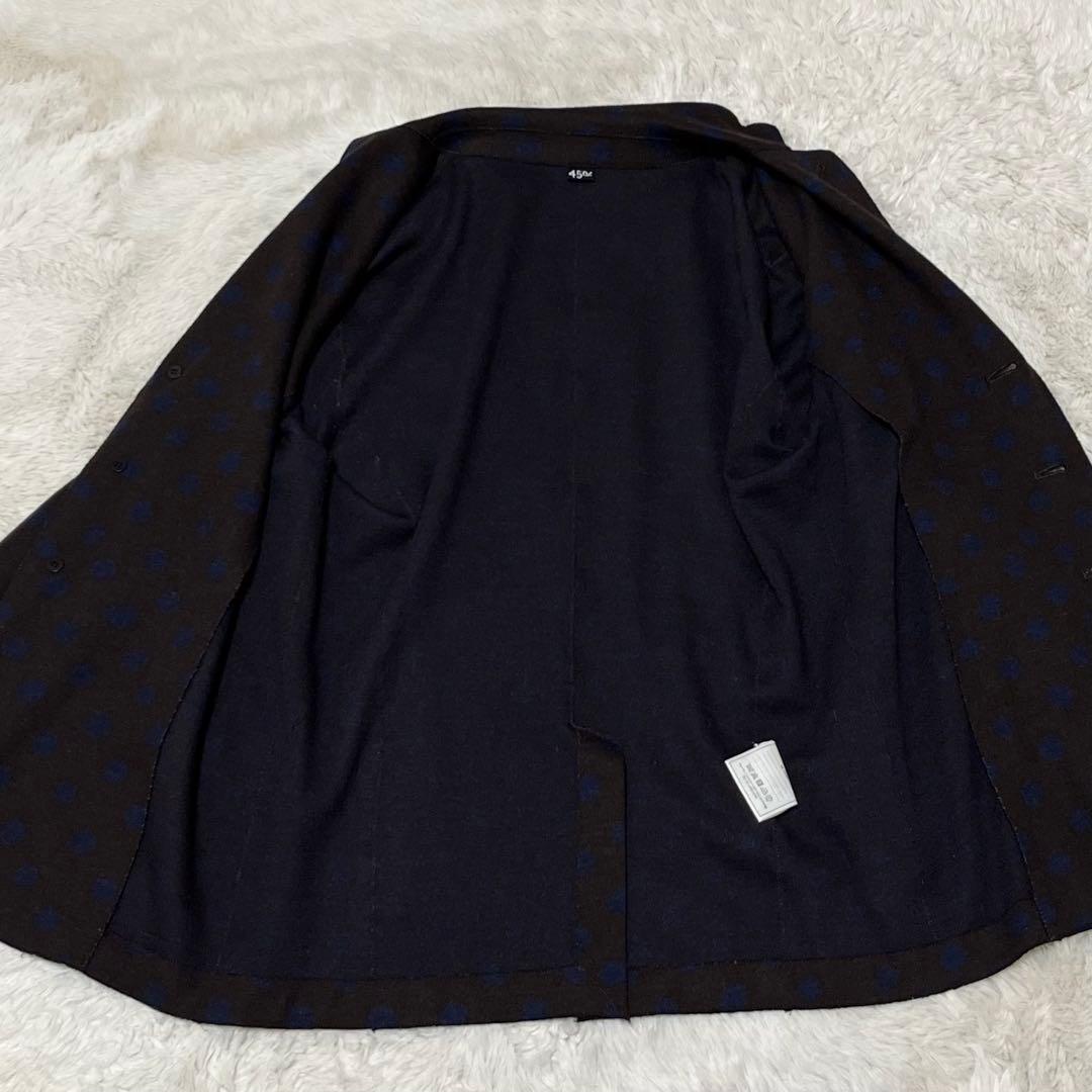 現行　近年モデル　45R テーラード ジャケット　ドット　ウール　茶色　紺　3