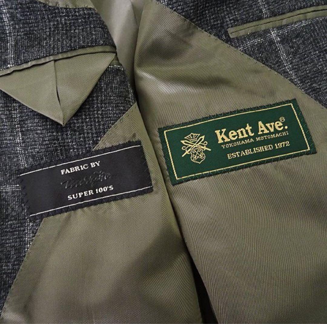 ケントアヴェニュー伊Marzotto Super100'SスーツA6(L)灰秋冬