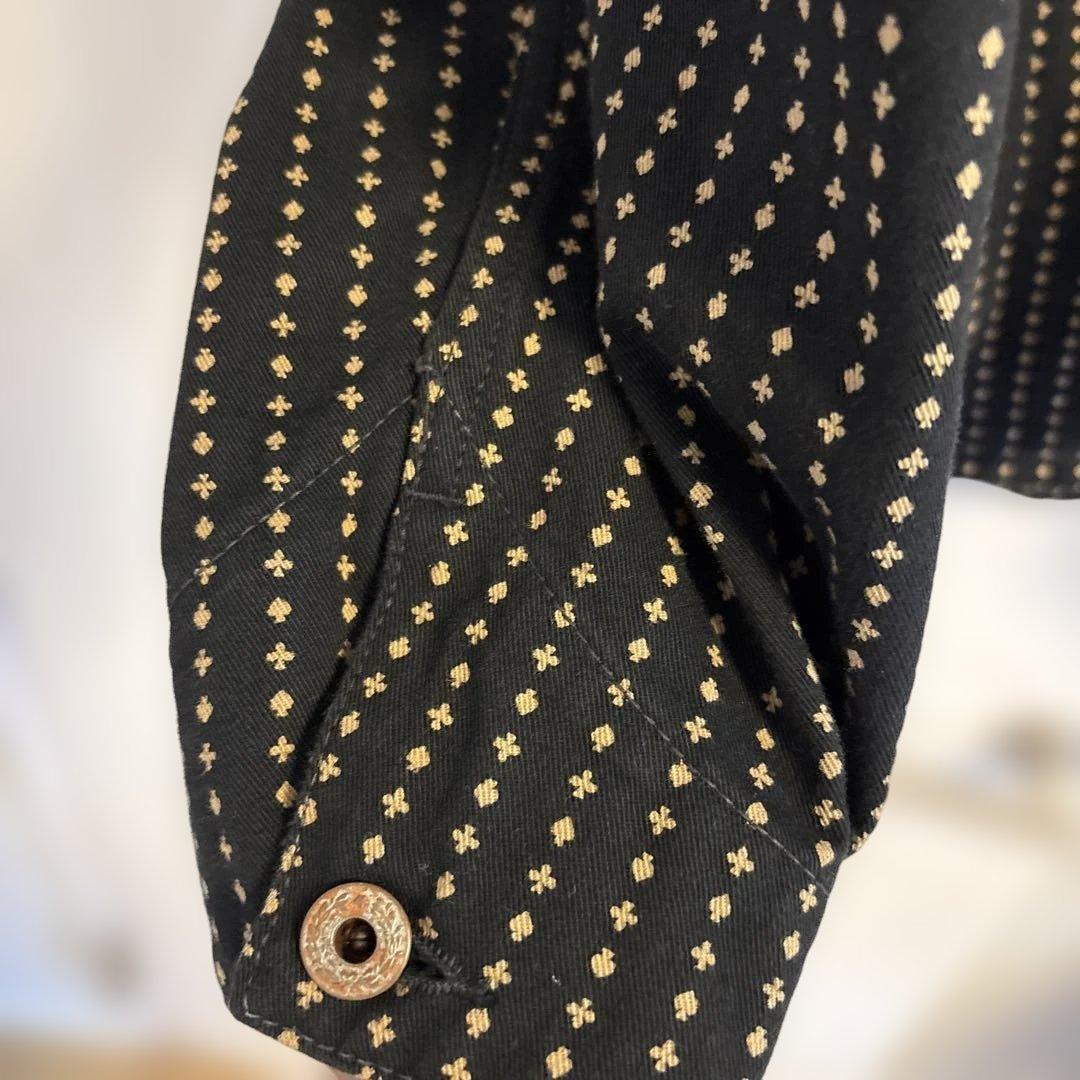 プレイングカードパターン・ワーカーズジャケット 40カバーオール　ブラックサイン