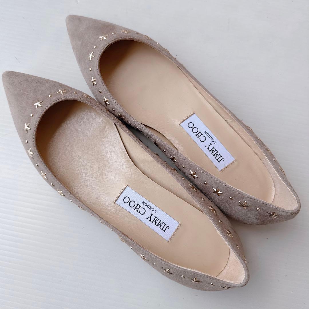 ジミーチュウ　星　スタースタッズ　バレリーナ　フラットシューズ　パンプス　新品