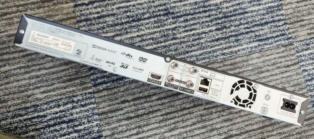 動作品 SHARP AQUOS Blu-rayレコーダー　BD-NS520