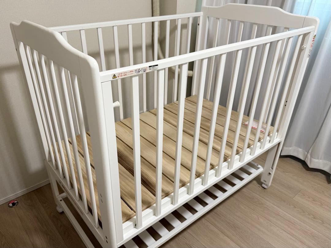 KATOJI ベビーベッド ホワイト ハイシート