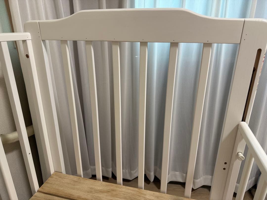 KATOJI ベビーベッド ホワイト ハイシート