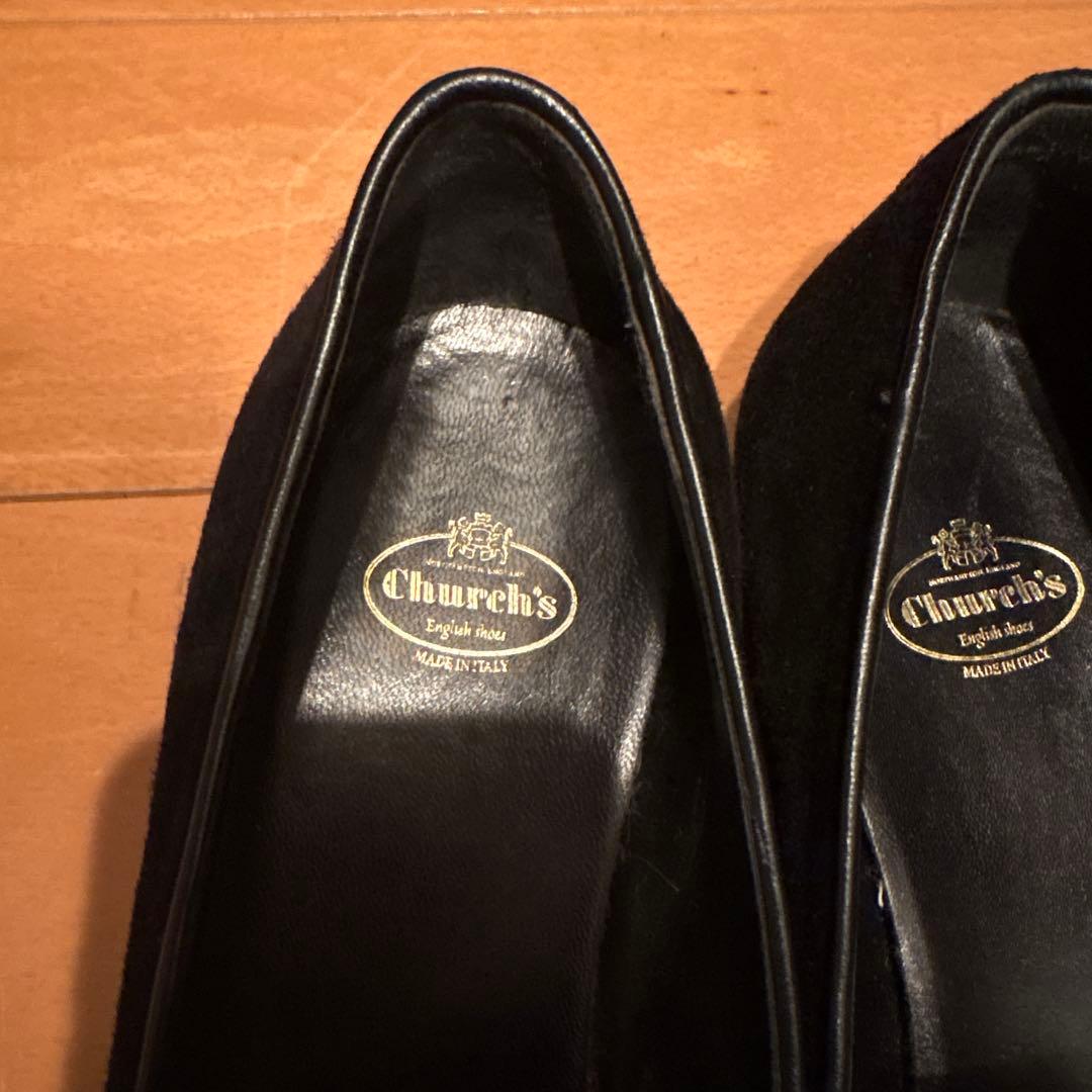 削除予定最終価格　チャーチ　エンブレム　フラットシューズ　ブラック　38