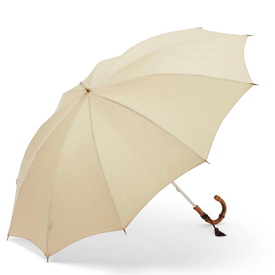 前原光榮商店 晴雨兼用 傘 シャンタン ベージュ ショート 日傘 前原光栄商店