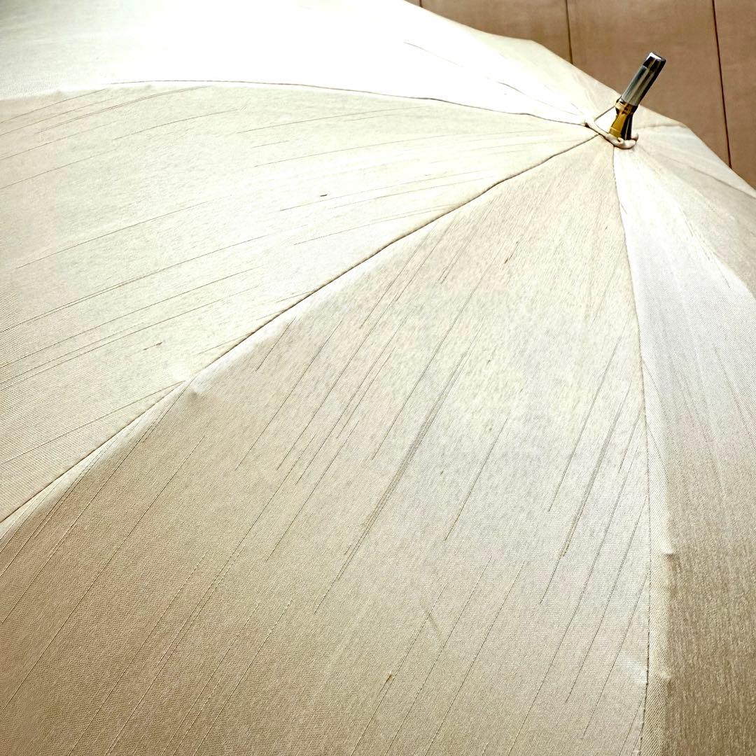 前原光榮商店 晴雨兼用 傘 シャンタン ベージュ ショート 日傘 前原光栄商店