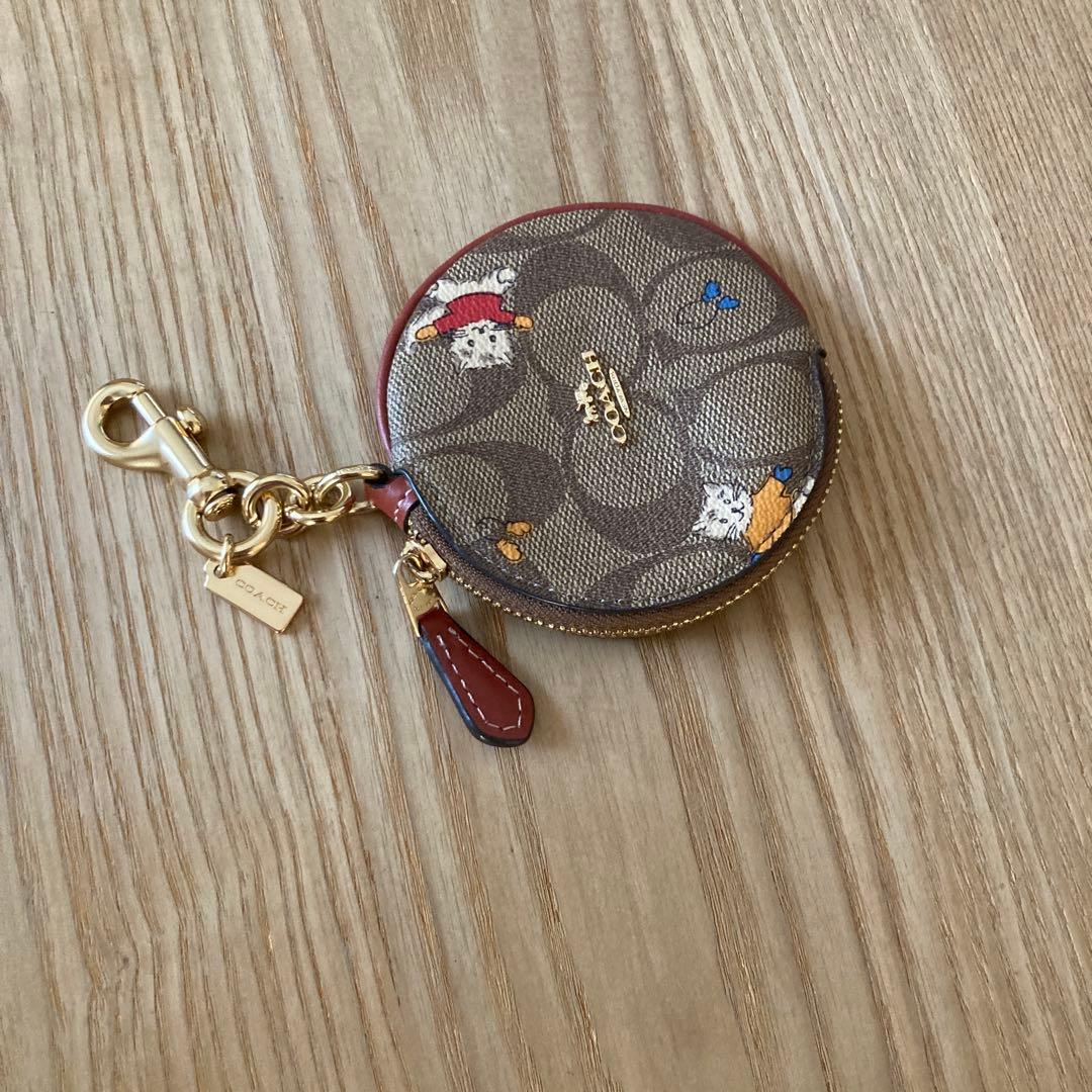 新品同様♡コーチ♡サーキュラー♡ケース♡キャット♡ねこ♡ミント