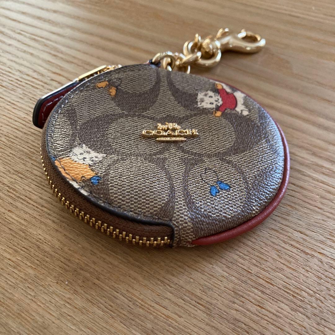 新品同様♡コーチ♡サーキュラー♡ケース♡キャット♡ねこ♡ミント