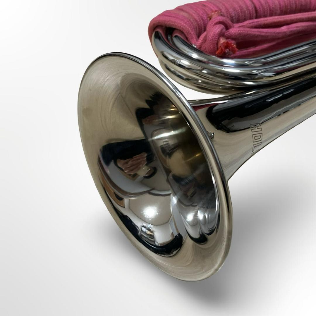 HOLST 浜松まつり 信号ラッパ 3つ巻き シルバー ケース付き 海上自衛隊