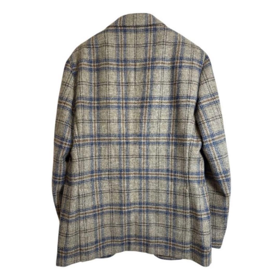 BOGLIOLI ボリオリ ウール100% チェック柄テーラードジャケット 48