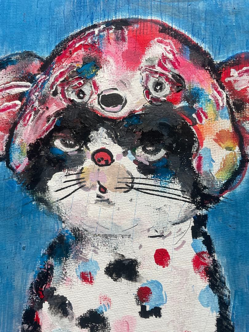 虹*堂様 半魚ネコ① 25cm✖️20cmパネルキャンバス