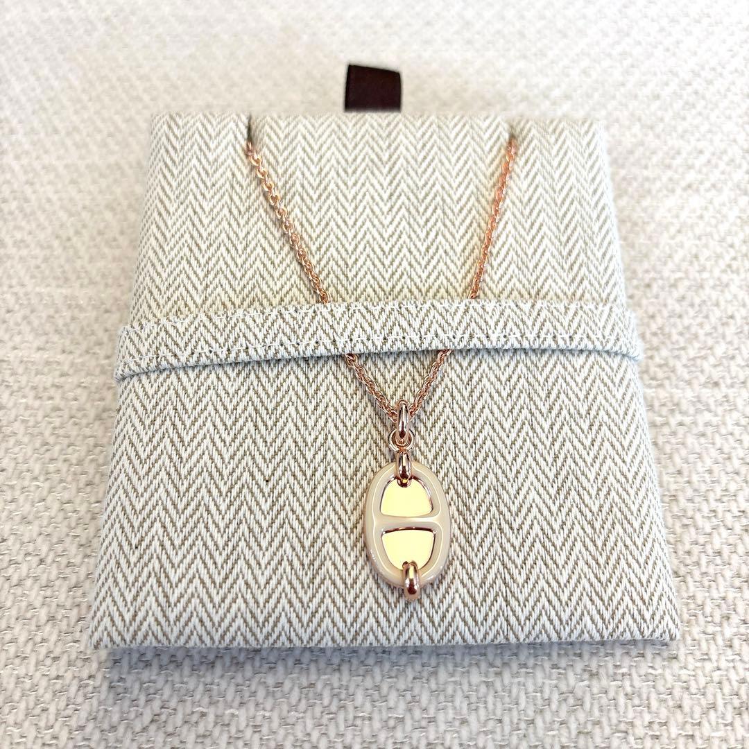 【新品未使用】HERMES エルメス ミニマイヨンPMネックレス クレーム