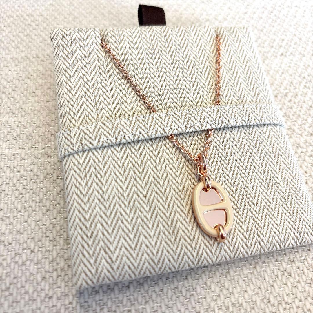 【新品未使用】HERMES エルメス ミニマイヨンPMネックレス クレーム