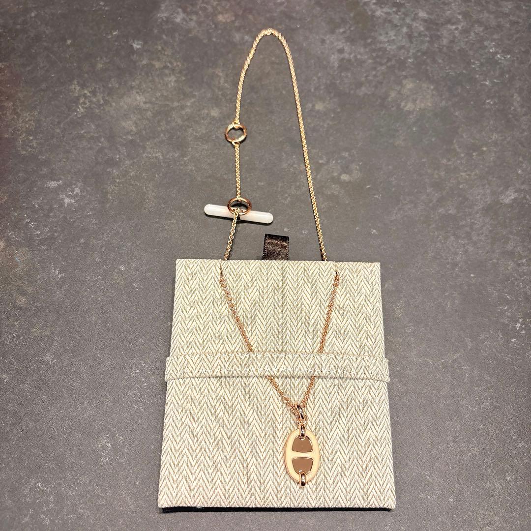 【新品未使用】HERMES エルメス ミニマイヨンPMネックレス クレーム