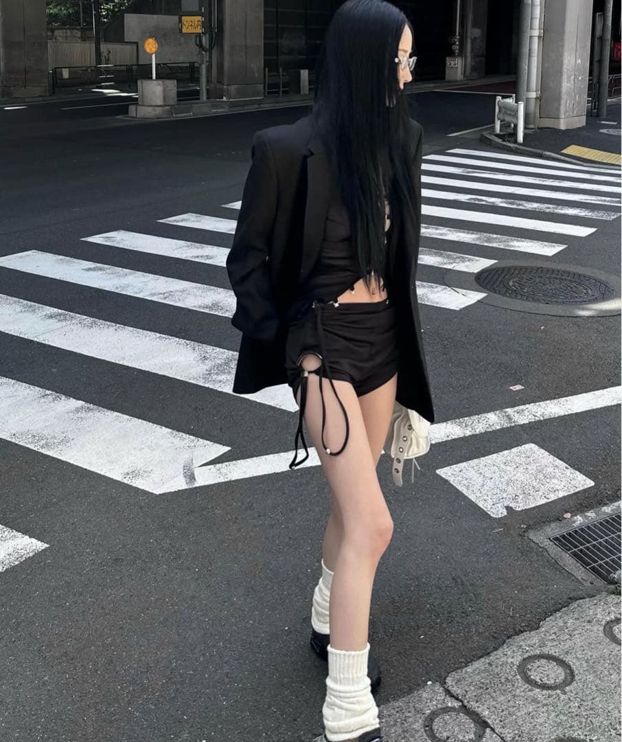 パンツ theredthread drawstring short pants
