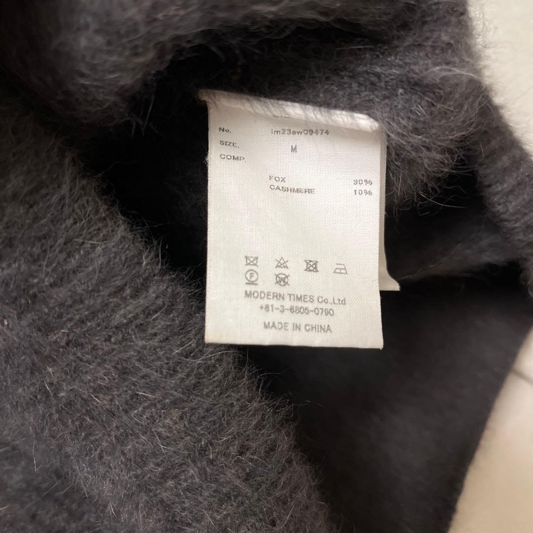 LIDNM FOX CASHMERE KNIT モカ