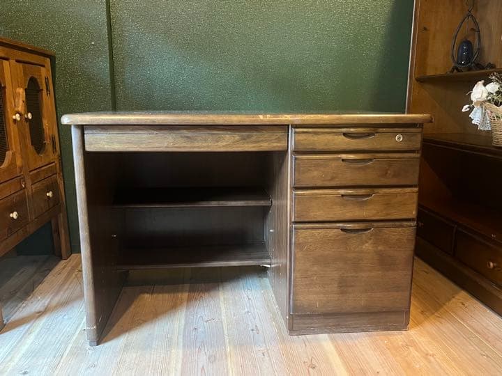 karimoku カリモク 書斎デスク 机 学習机 アンティーク インテリア