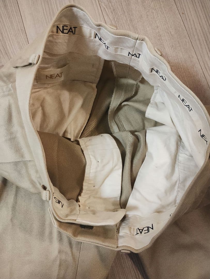 NEAT ニート　ベージュ 2タック チノパン　秋冬