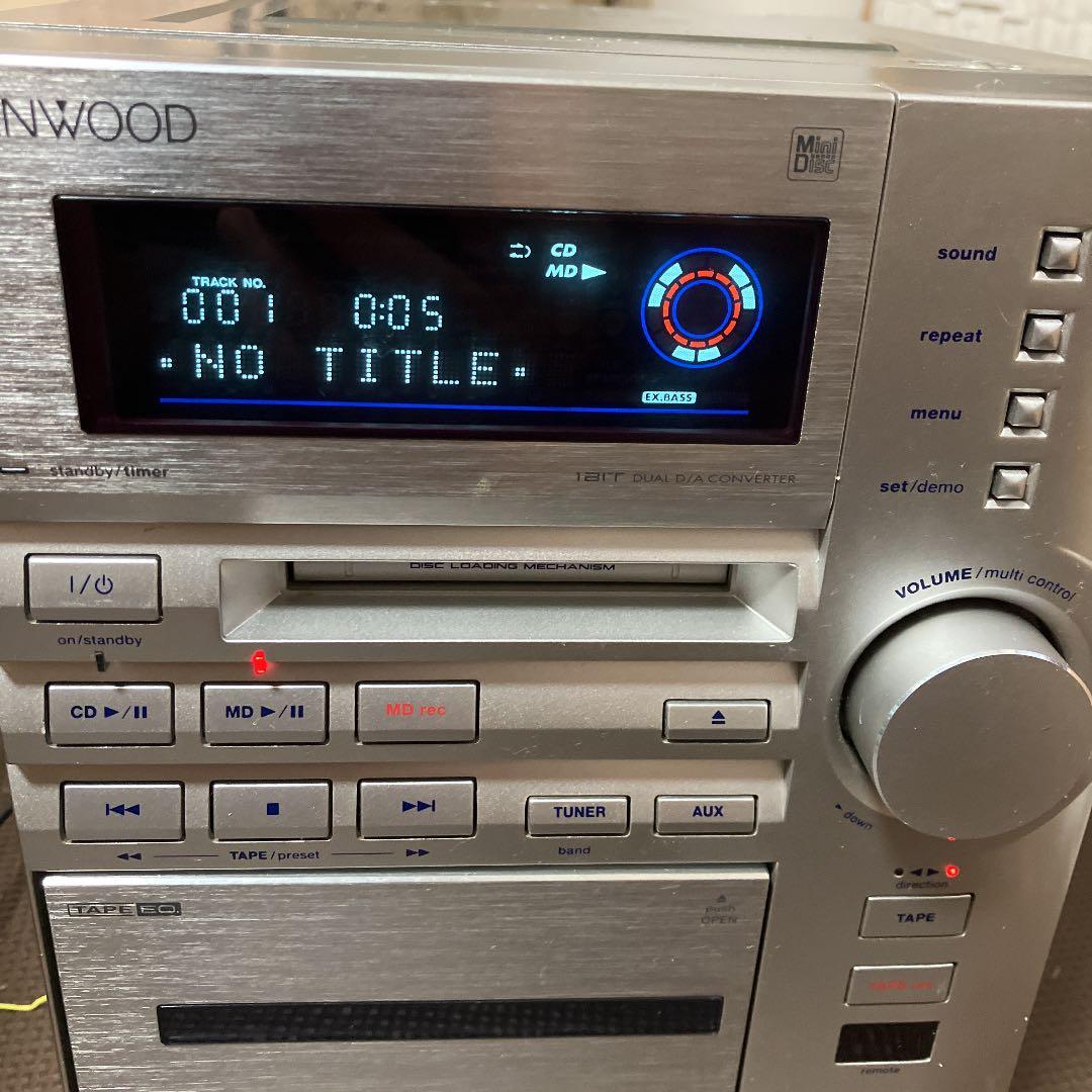 ケンウッド　ミニコンポ　CD MD カセット　ラジオ