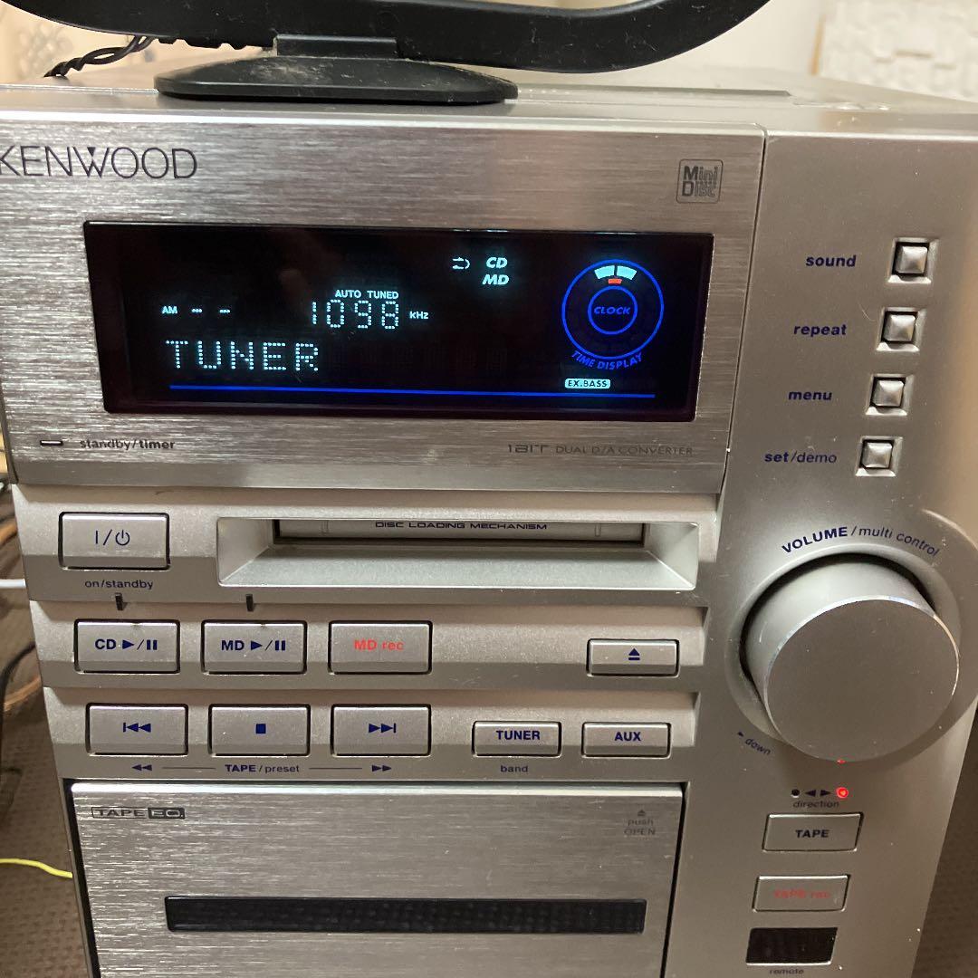 ケンウッド　ミニコンポ　CD MD カセット　ラジオ