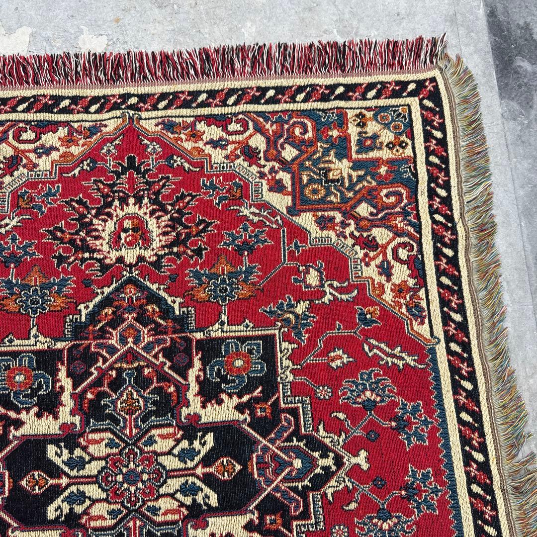 柄　マルチカバー　ソファーカバー　ヴィンテージラグ　127x110